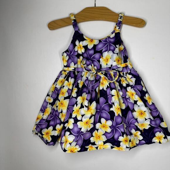 Pacific Legend Dress 12-18 mo Hawaiian Girls Purple Hibiscus Made In Hawaii - Picture 1 of 14